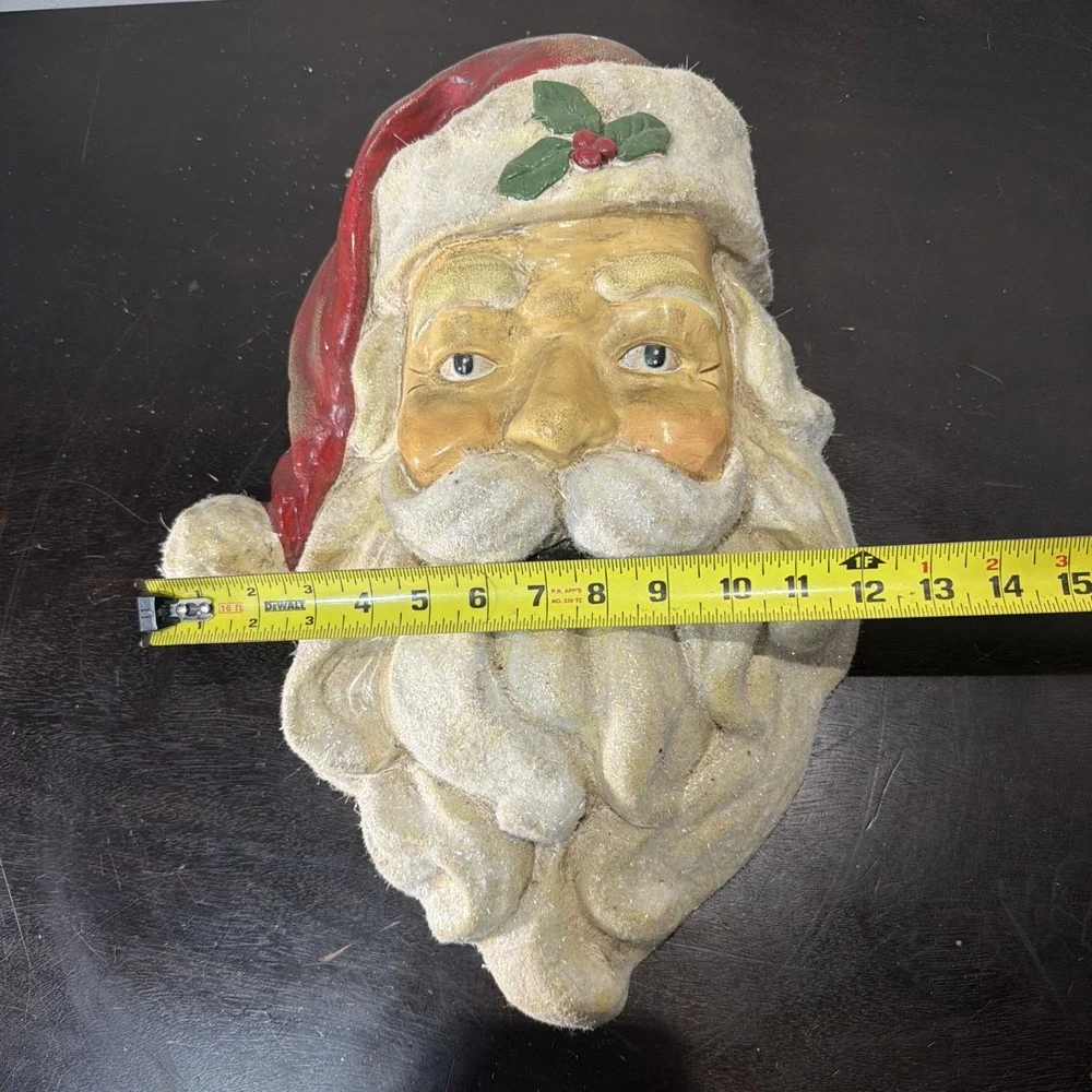 Vintage Large Paper Mache Santa Face 16